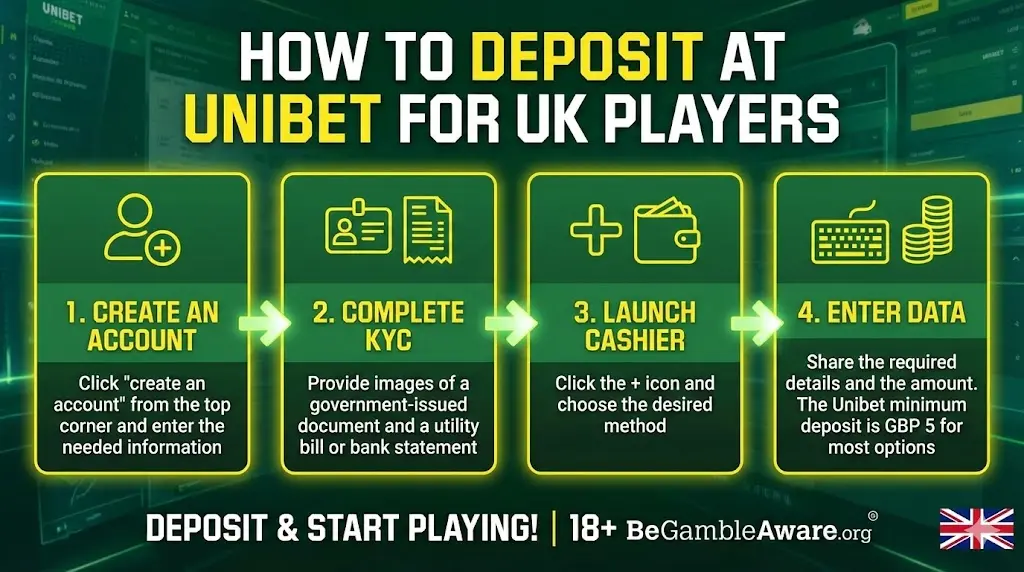 Guide for the Unibet UK deposit process